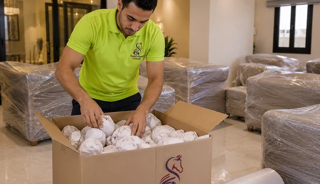 الرهوان السريعة لنقل العفش جدة تغليف وحماية القطع القابلة للكسر